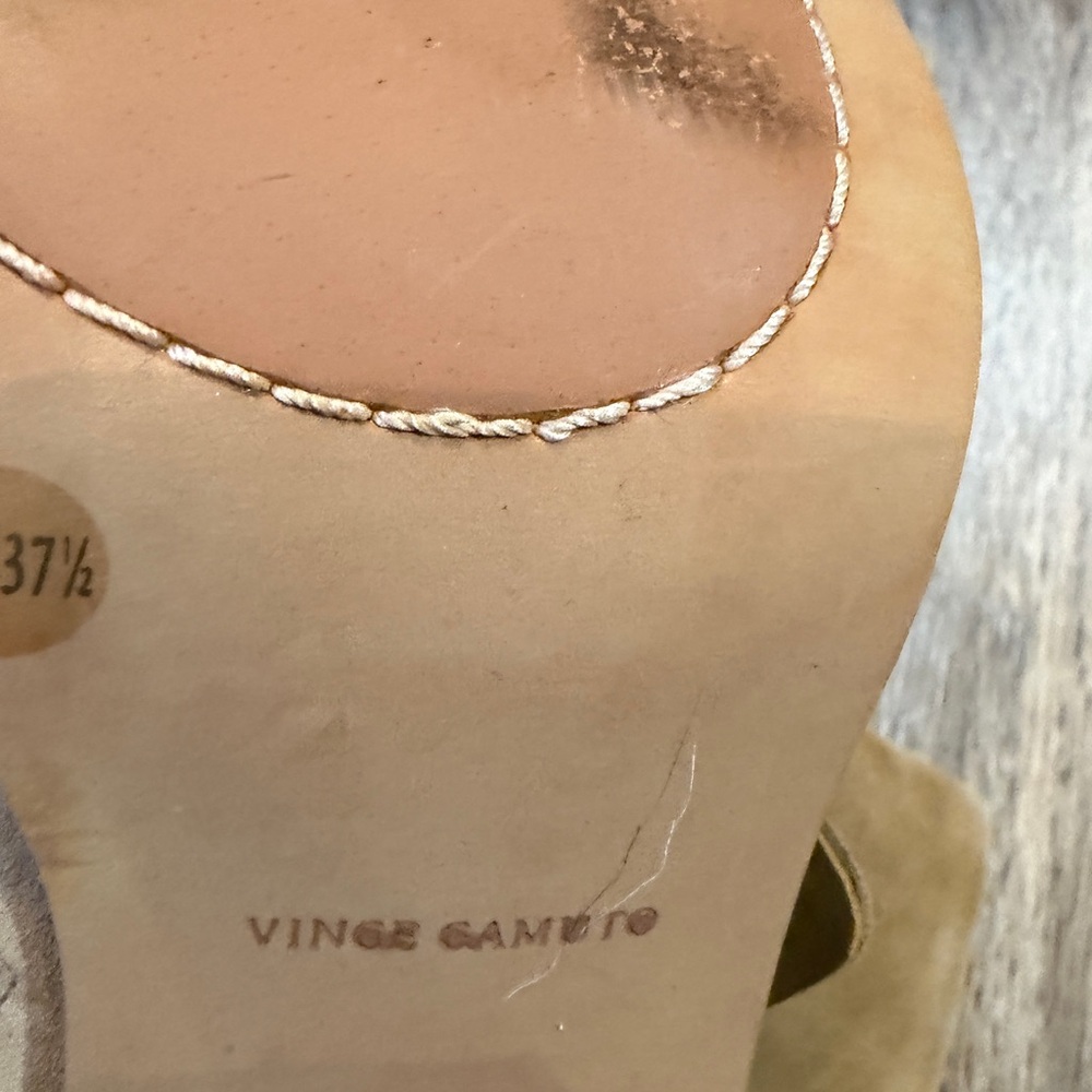 Vince Camuto Camel Suede Ankle Booties - Picture 5 of 5